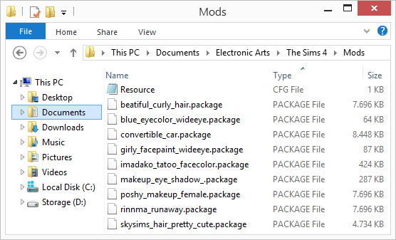 sims 4 mods folder resource.cfg download
